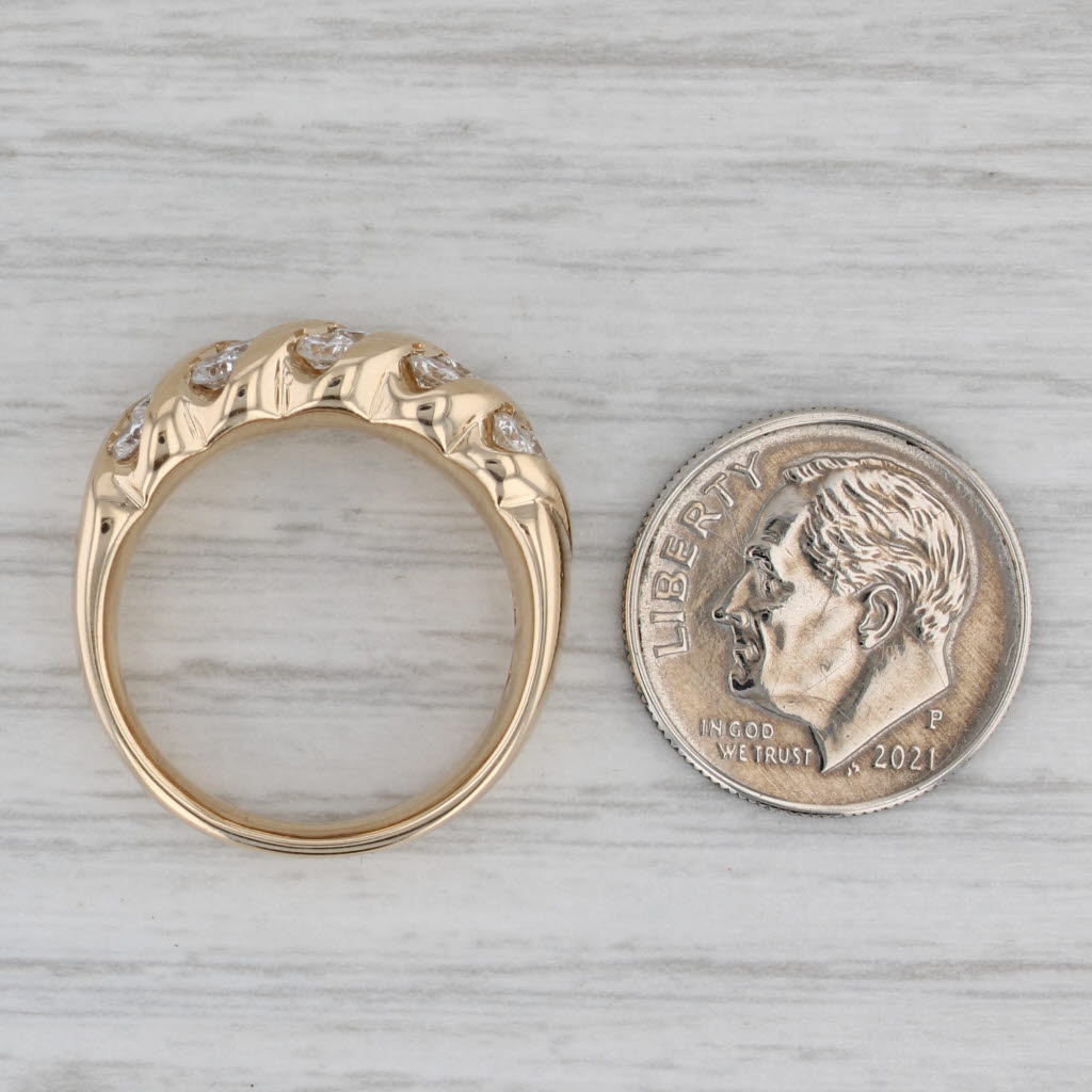 0.80ctw Diamond Ring 14k Yellow Gold Size 6.75