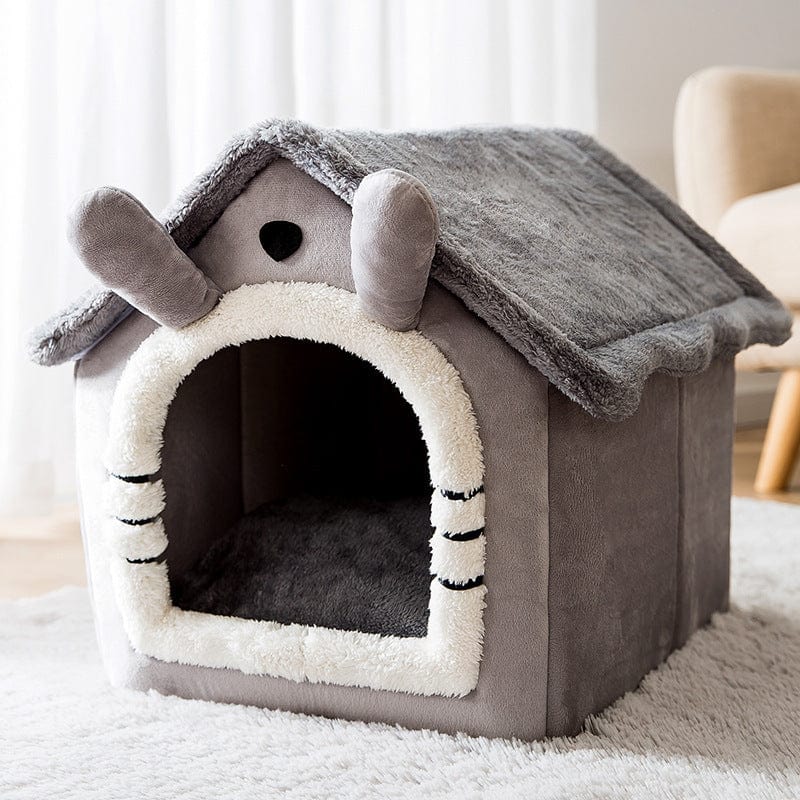 Small Dog House Bed Portable Cat Bed Removable Cushion Cat Cave. Foldable  Pets Puppy Kitten Rabbit