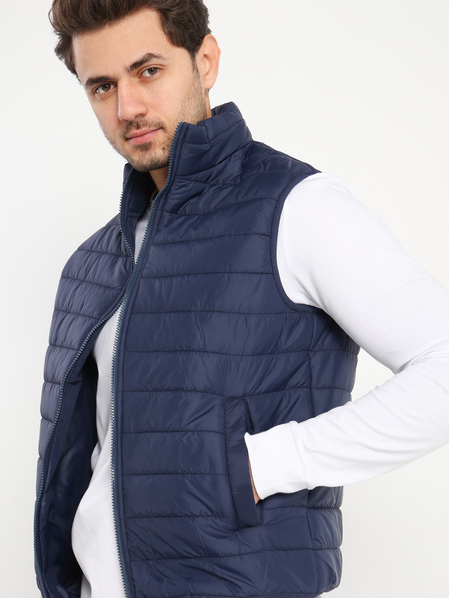 Textured Puffer Vest