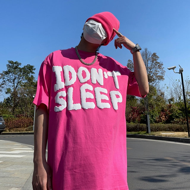 I Don't Sleep Puff Print Tee