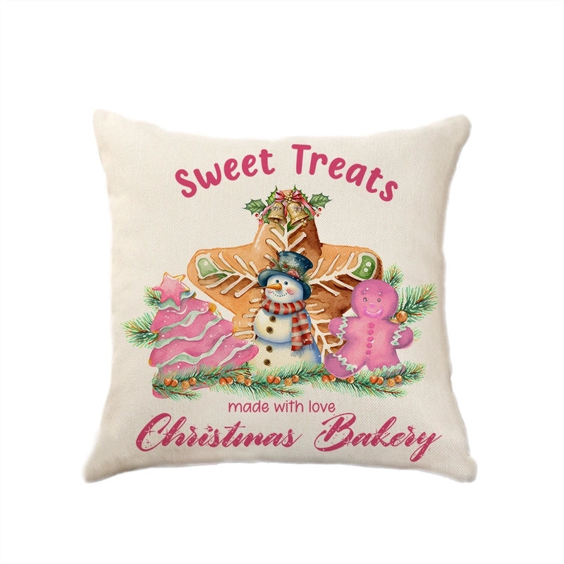 Christmas Vacation Letter Polyester Pillow Cases Couch & Sofa Decor