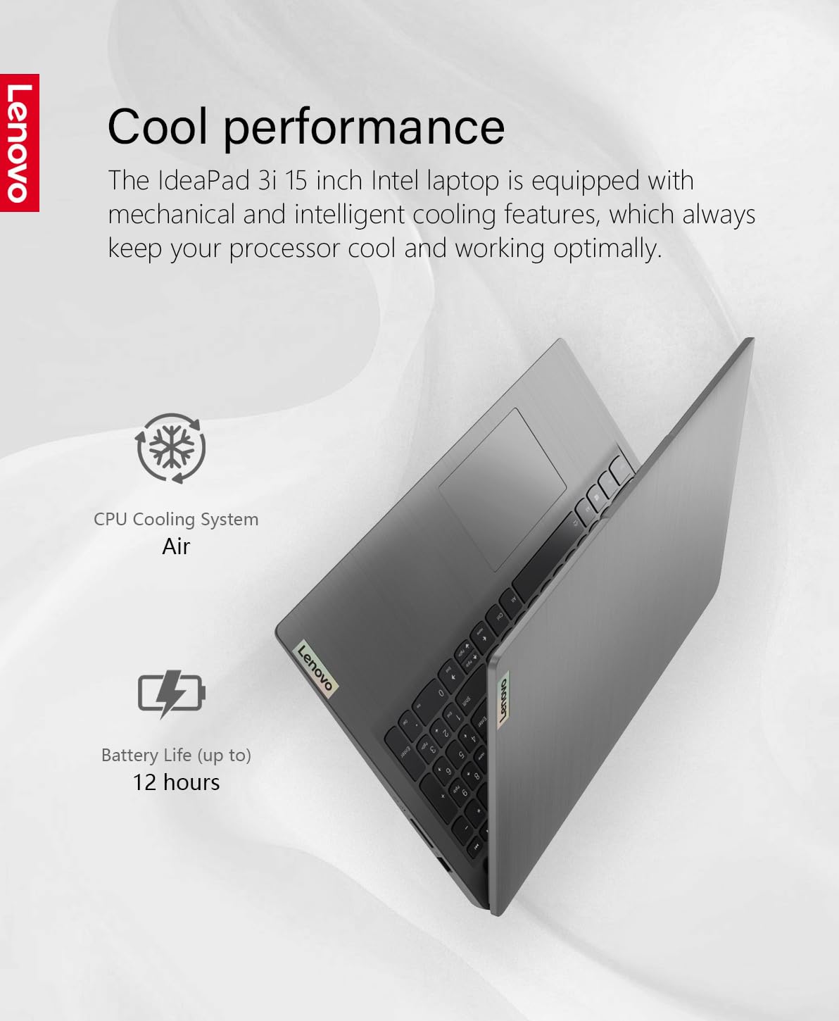 Lenovo Laptop Ideapad 3i 2023, pantalla táctil FHD de 15.6 pulgadas, RAM DDR4 de 12 GB, procesador Intel Core i3-1115G4 de 11ª generación, SSD de 256 GB, HDMI, cámara web, Wi-Fi6, Bluetooth, Win11