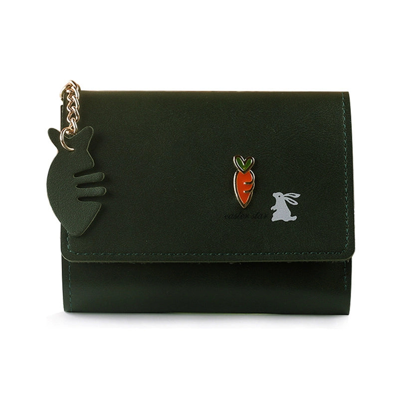 Women's Rabbit Carrot Pu Leather Open Wallets