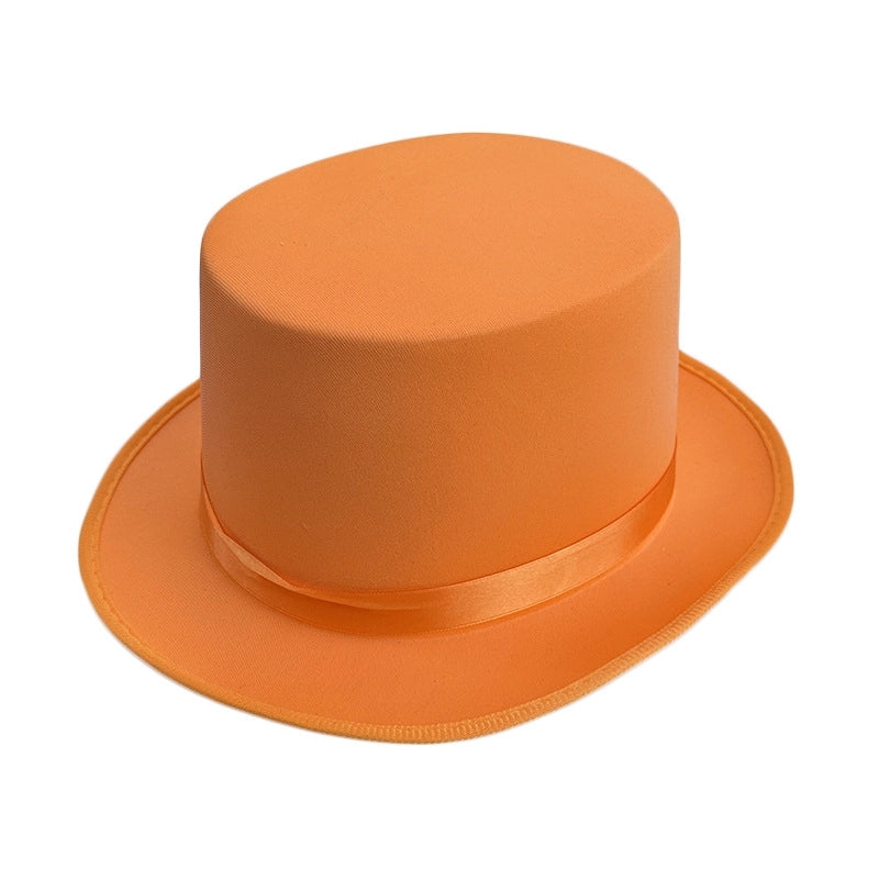 High Hat Retro British Gentleman Jazz Hat Magician Hat Performance Sequin Hat Rain Silk High Barrel Top Hat Non-woven Fabric