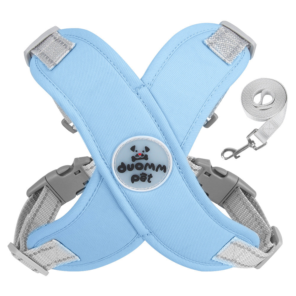 Breathable Crossed Dog Harness Leash