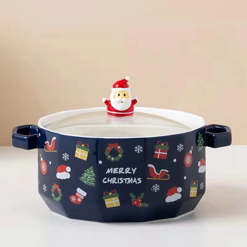 Christmas Cute Santa Claus Letter Porcelain Tableware 1 Piece