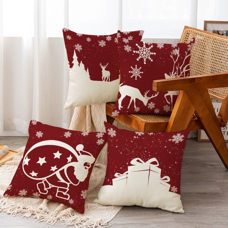 Fashion Letter Elk Polyester Pillow Cases