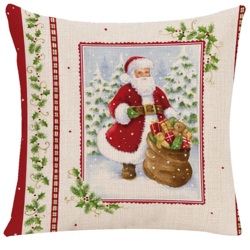 Cute Santa Claus Letter Chemical Fiber Pillow Cases