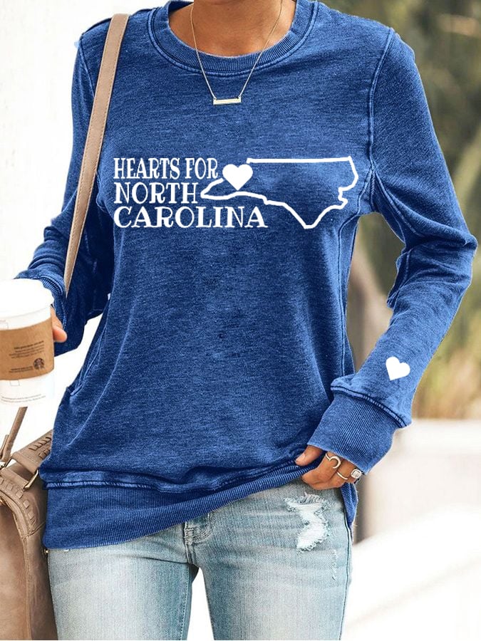 Women's Hearts For North Carolina Sweatshirt