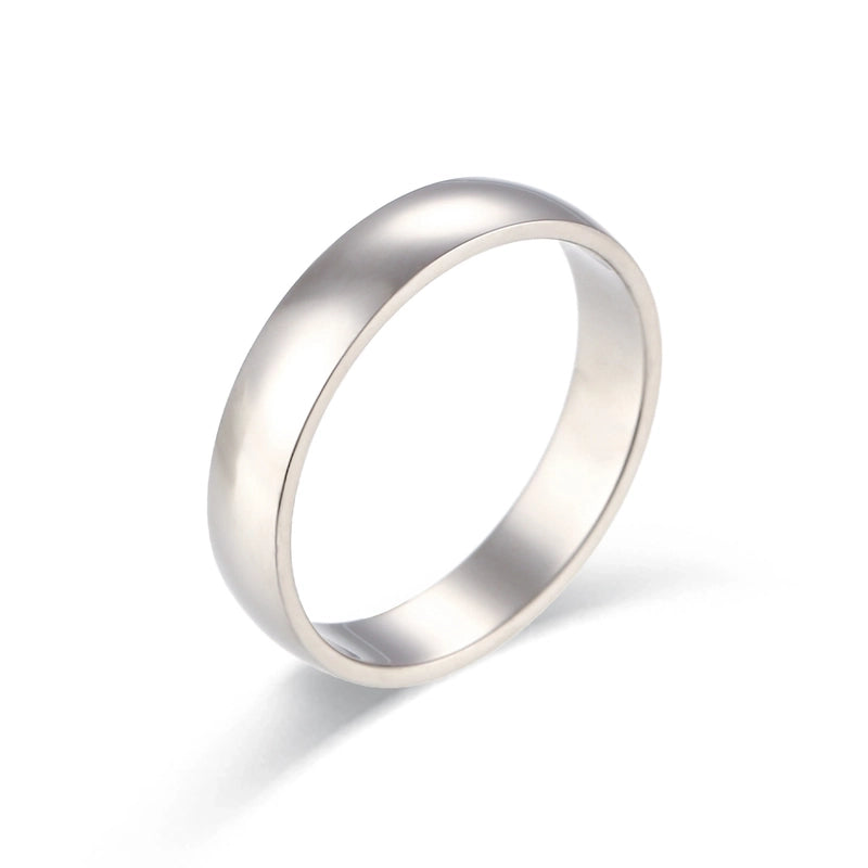 Fashion Solid Color 304 Stainless Steel 18K Gold Plated Plating Rings
