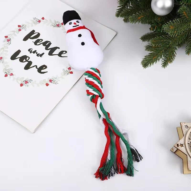 Cute Plush Christmas Cartoon Pet Toys