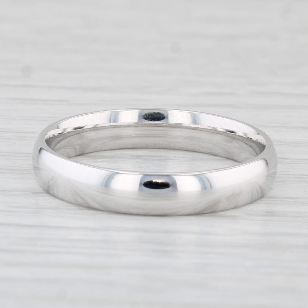 Classic Men's Wedding Band 14k White Gold Size 10.5 Ring