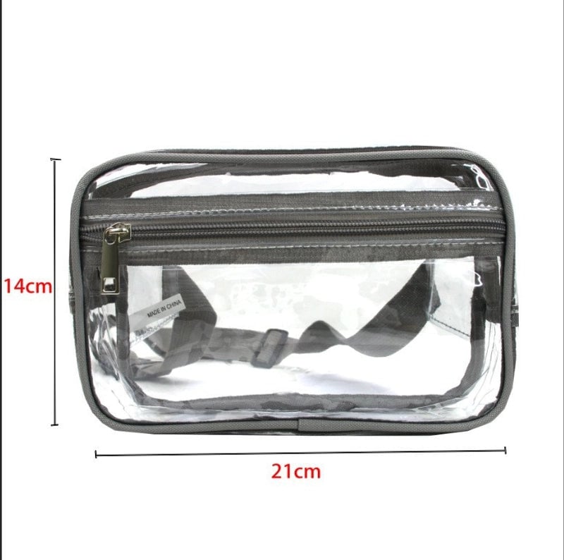 Transparent Waist Bag Men's And Women's Stadium Approved Belt Bag With Adjustable Shoulder Strap. Suitable For Holiday Game Travel