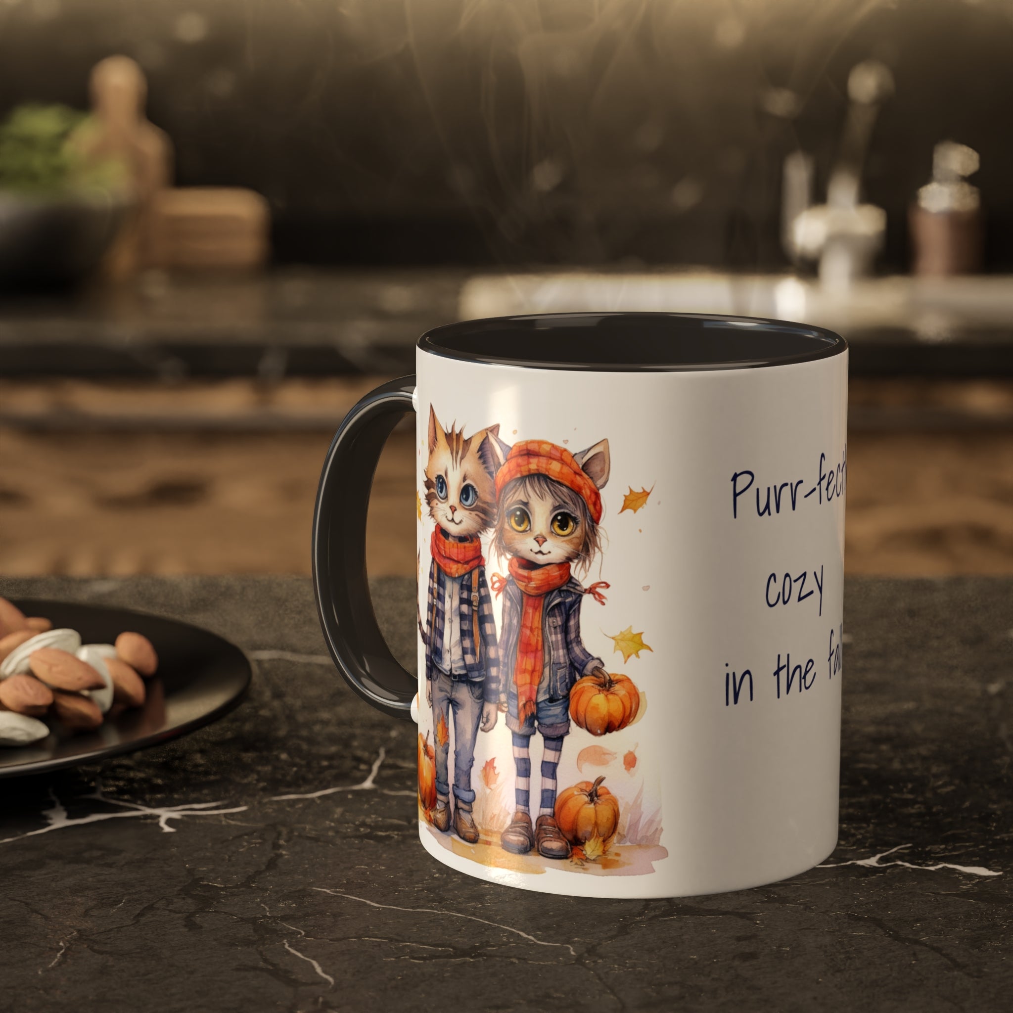 Kurt & Callie Cozy Fall Kitties Mug