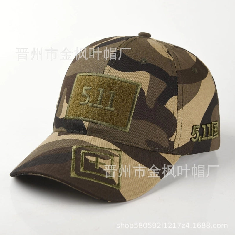 Camouflage Baseball Cap Men's 511 Embroidered Outdoor Sports Summer Sunscreen Hat Women's Military Training Hat