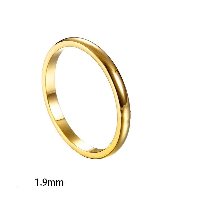 Minimalist Solid Color Titanium Steel Plating Rings 1 Piece