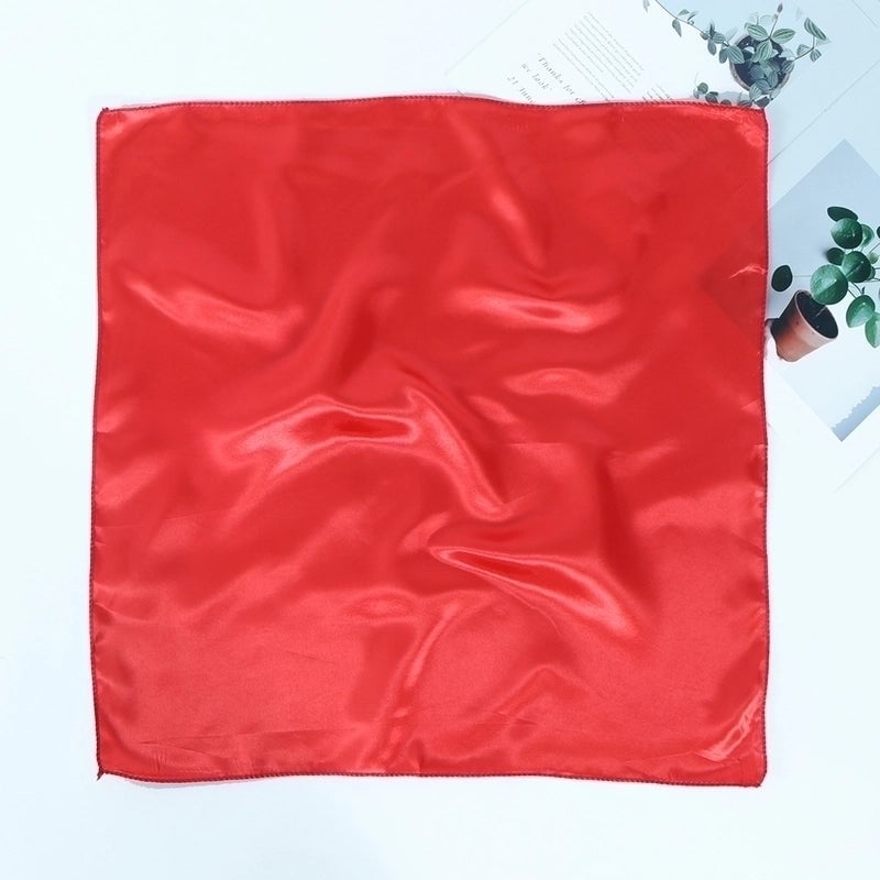 Women's Minimalist Solid Color Polyester Silk Scarf