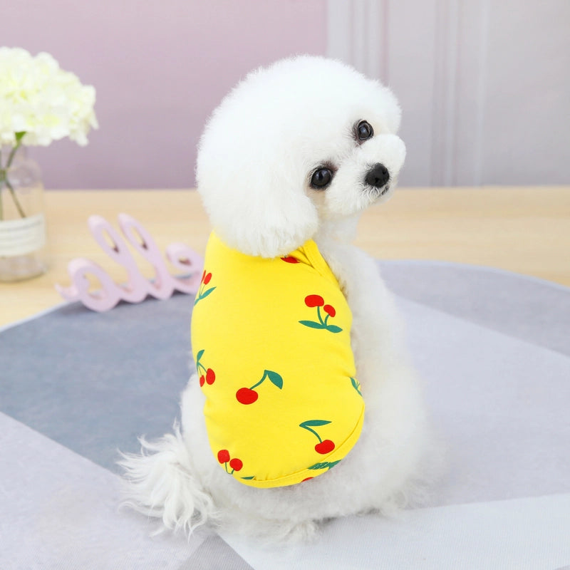 Casual Cotton Cherry Pet Clothing