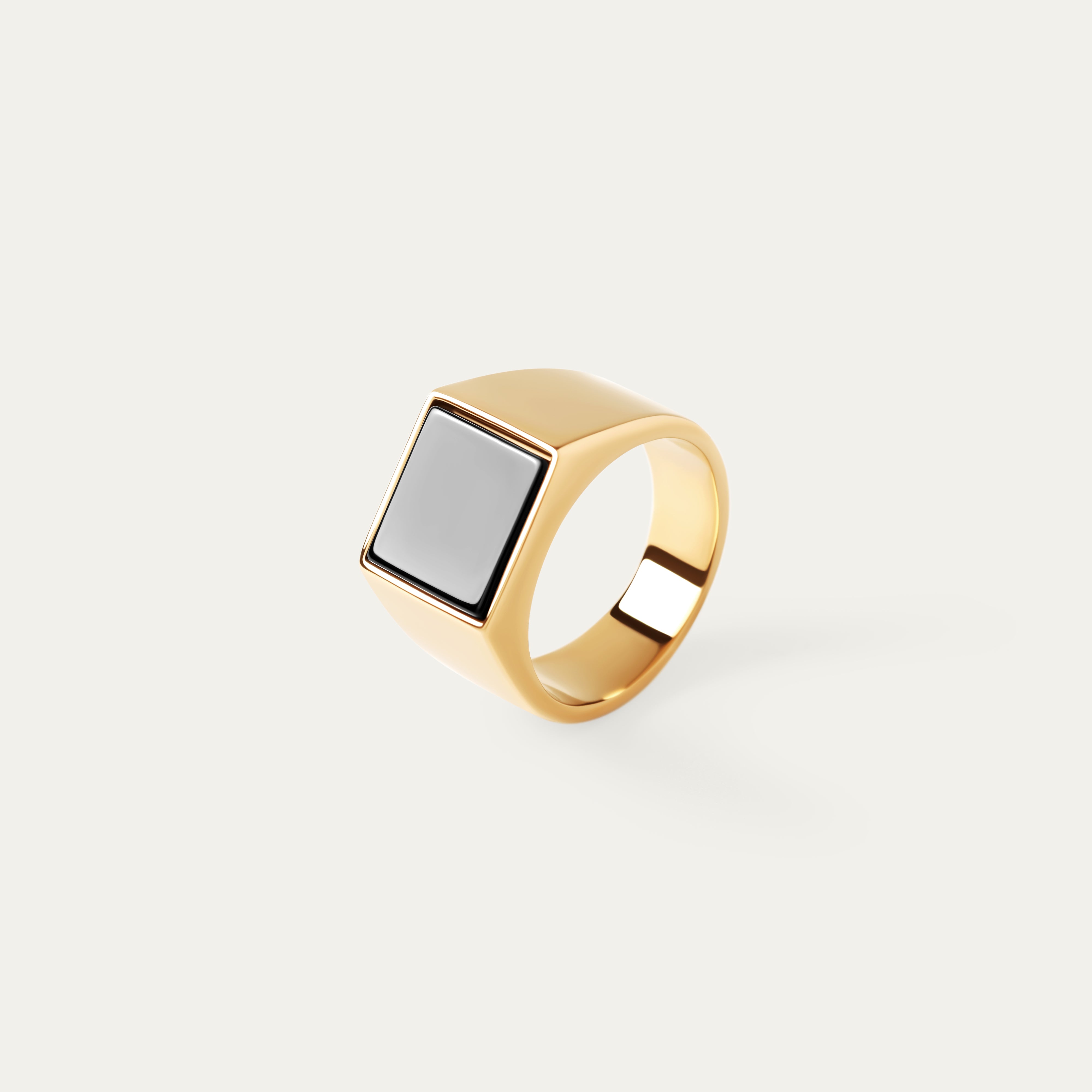 Allan Ring (18K Gold Stainless Steel. Size 7)