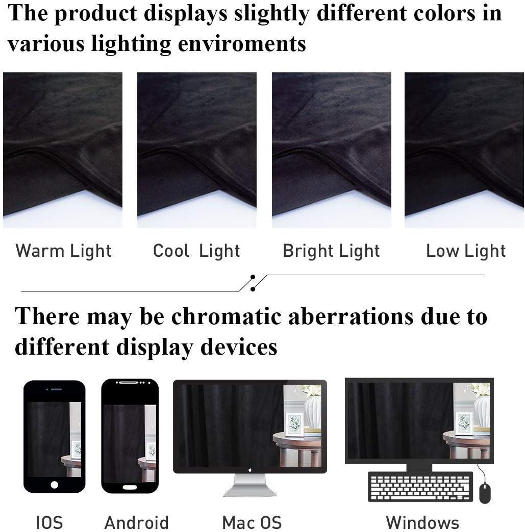 Black-Velvet Window Curtains (Ultra Soft)