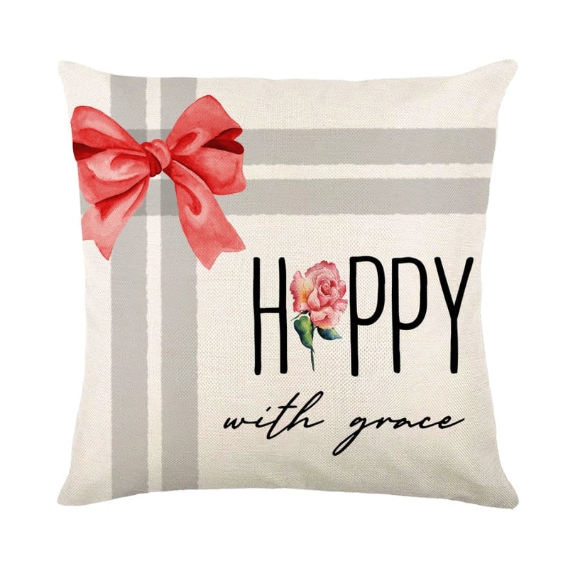 Casual Vacation Letter Linen Pillow Cases