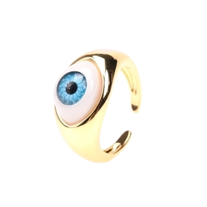 Plastic Copper Geometric No Inlaid Rings