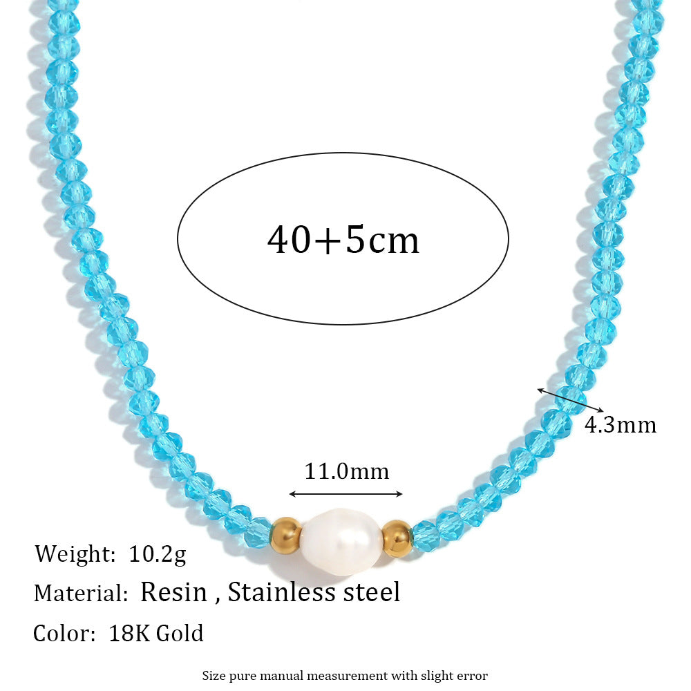Fashion Round Circle Geometric Stainless Steel Electroplating Necklaces