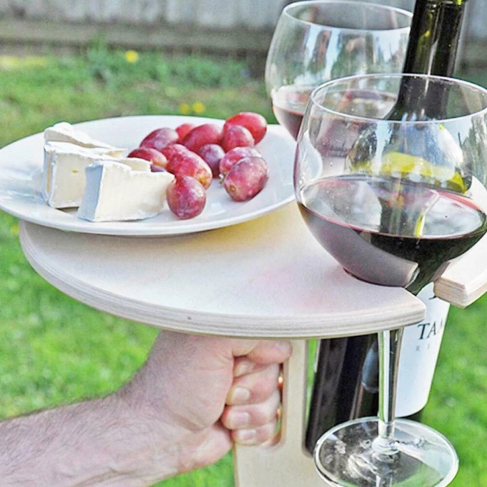 🔥OUTDOOR PORTABLE WINE TABLE