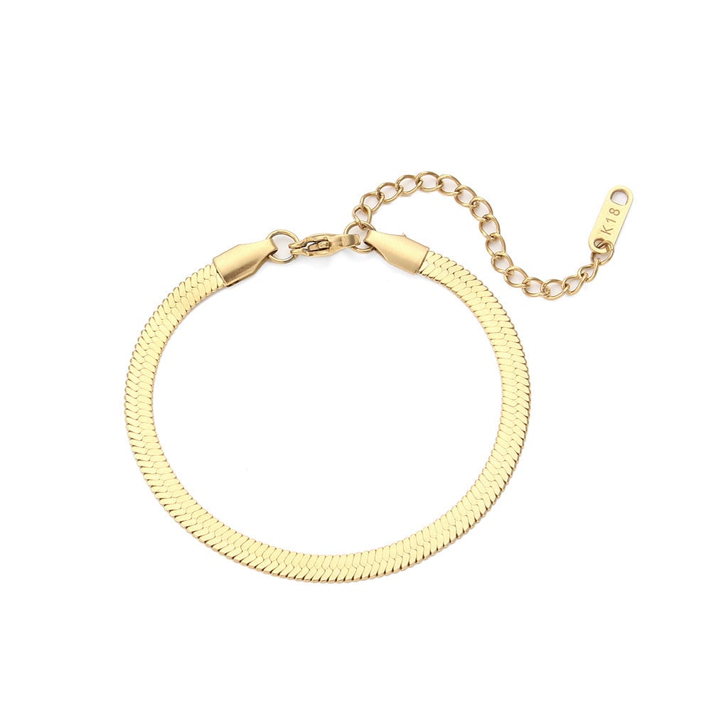 Fashion Stripe Geometric Stainless Steel 18K Gold Plated Necklaces