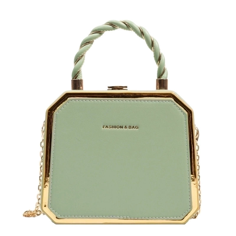 Women's Small Summer Pu Leather Elegant Square Bag