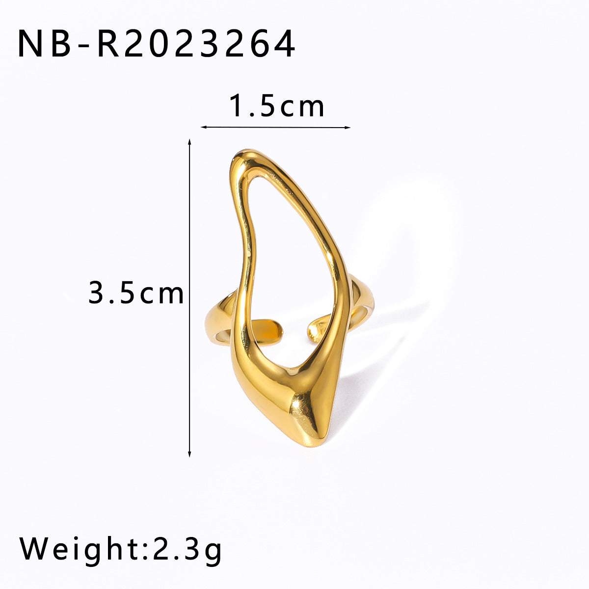 Open Ring Star Shell Textured Star Geometric Stainless Steel Electroplating Rings