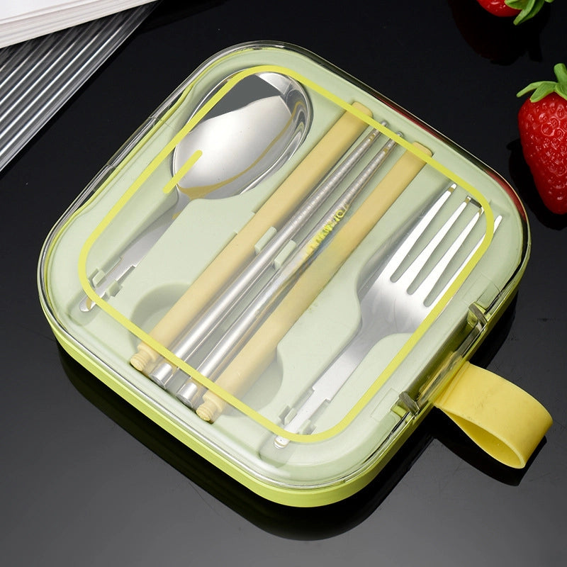 Mingrui Stainless Steel Knife. Fork And Spoon Suit Creative Student Office Worker Picnic Camping Folding Portable Tableware High Quality