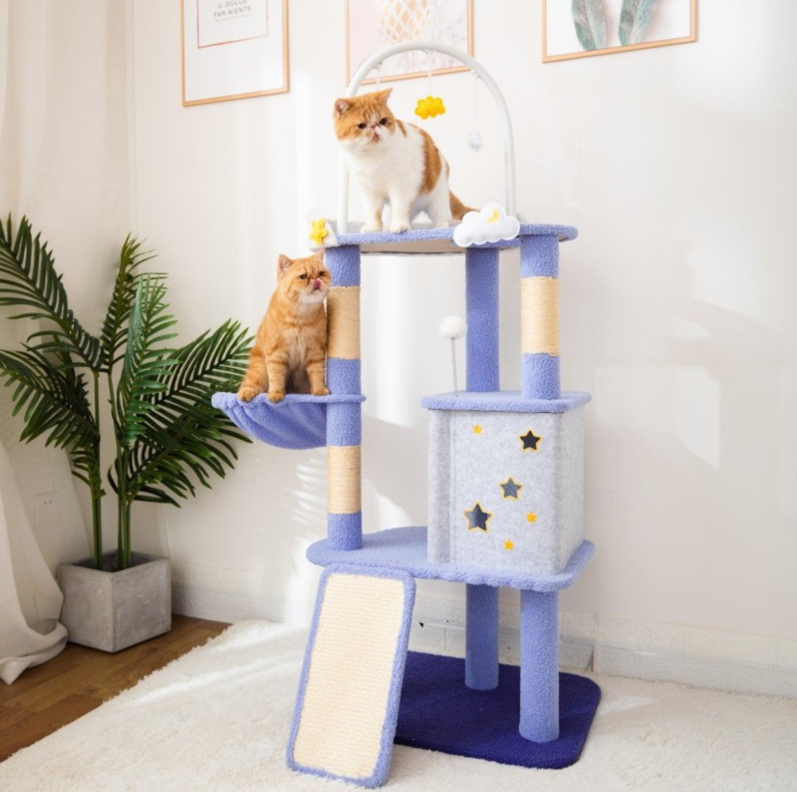 Walking Among The Starry Sky Cat Tree With Scratching Posts