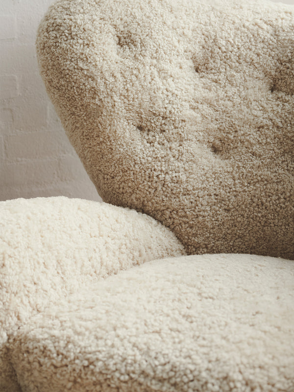 The Tired Man Lounge Chair. Sheepskin