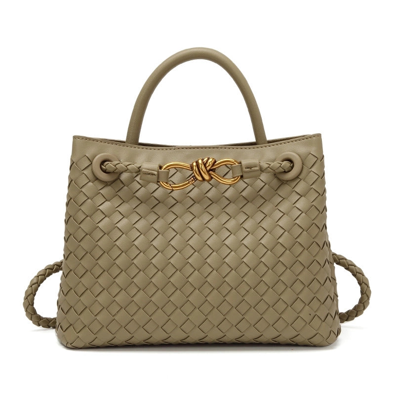 Women's Medium Pu Leather Solid Color Streetwear Square Magnetic Buckle Handbag