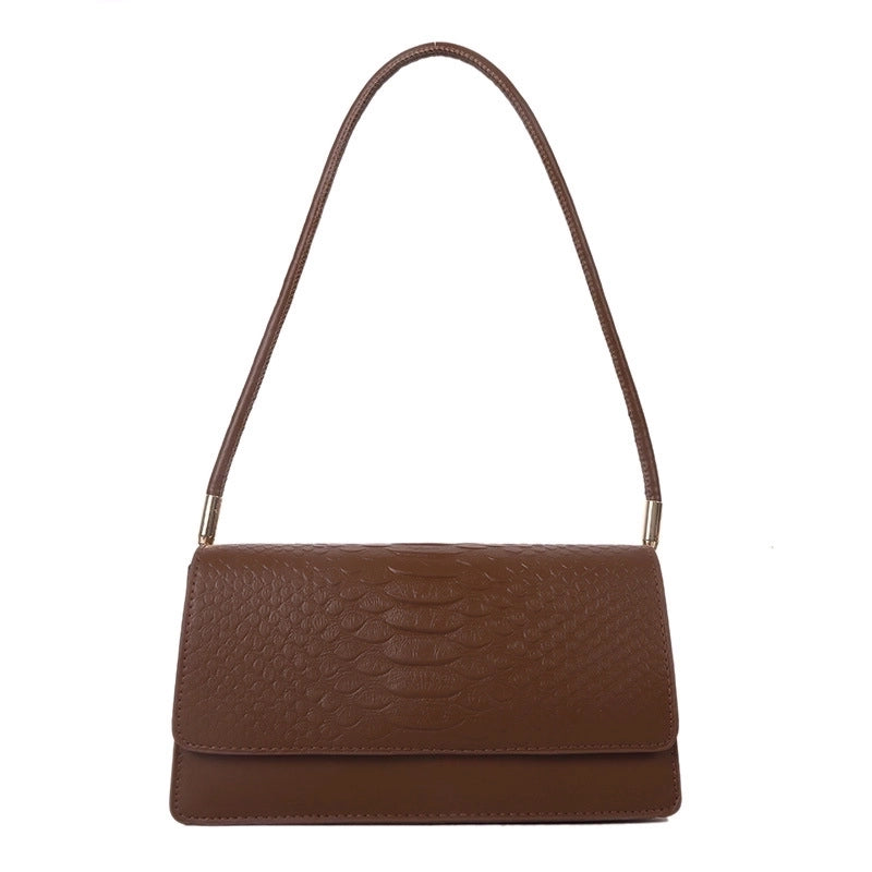 Women's Small Pu Leather Solid Color Streetwear Zipper Underarm Bag