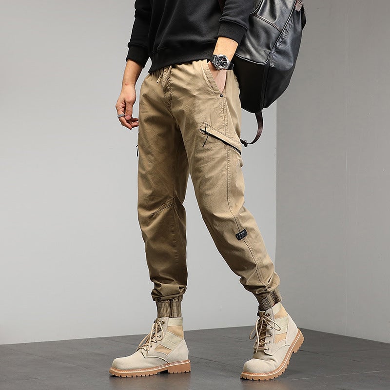 Retro Multi-Pocket Casual Pants