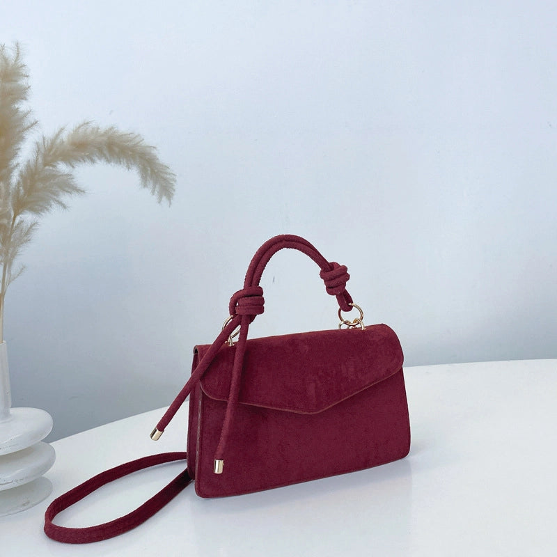 Women's Pu Leather Solid Color Basic Square Magnetic Buckle Crossbody Bag