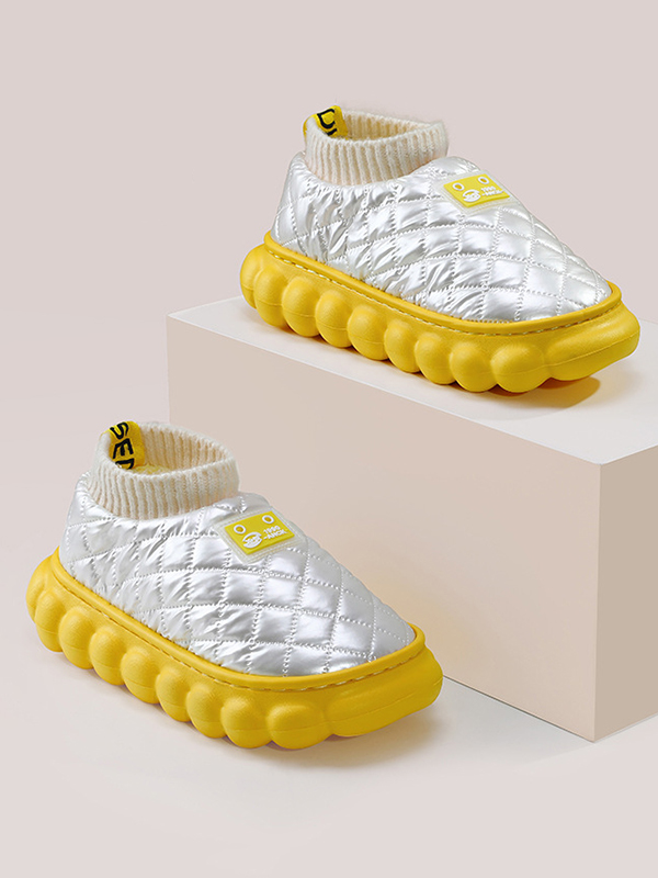 Warm Indoor Non-Slip Waterproof Soft Sole Padded Flat Shoes