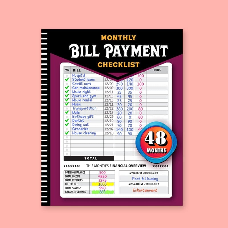 🔥Bill Payment Management Book🎉