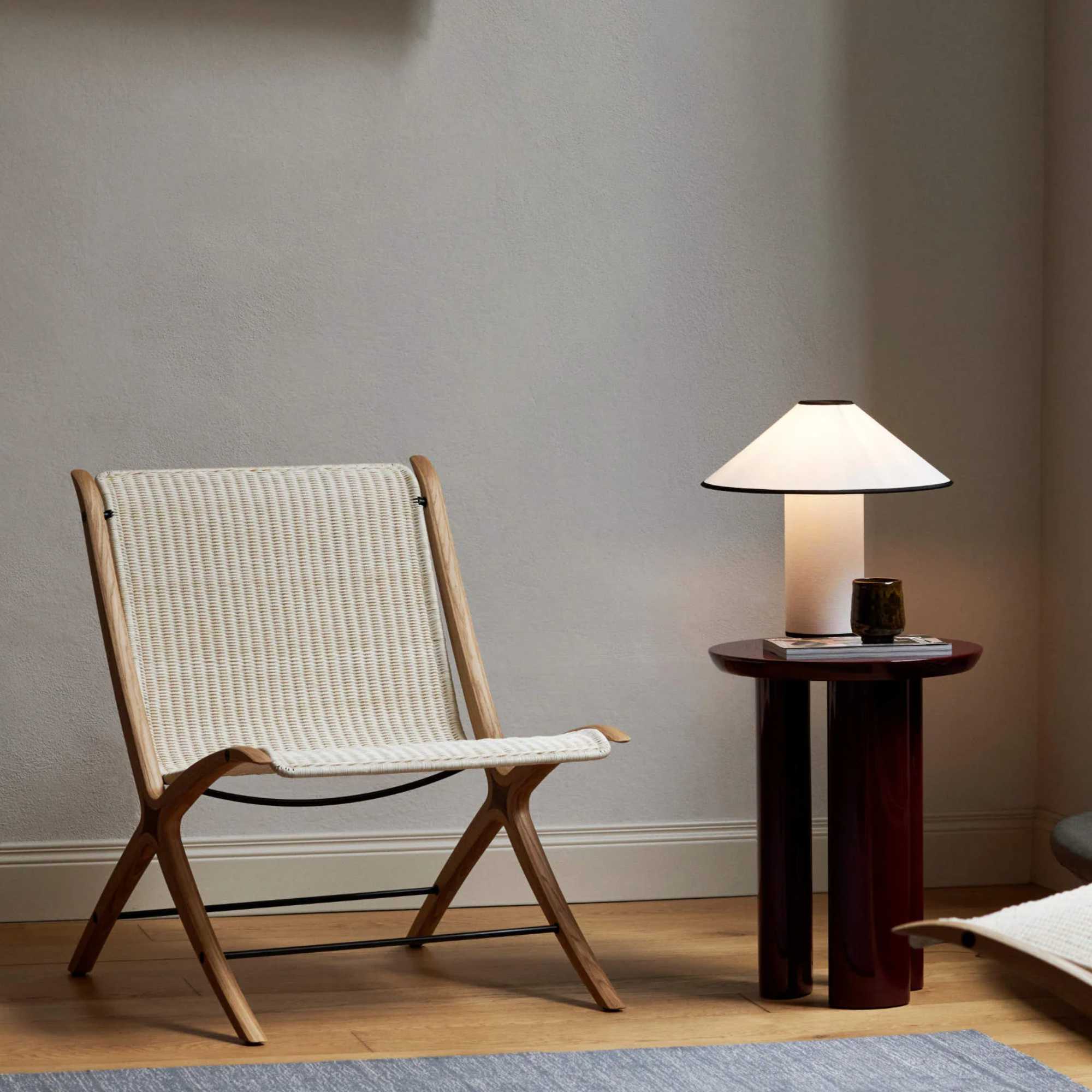 Tung Side Table JA3. Burgundy Red