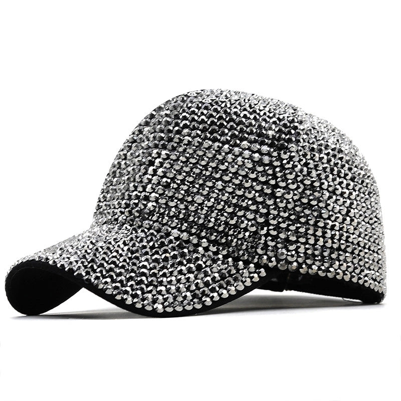 Colorful Rhinestone Decor Cap Multicolors