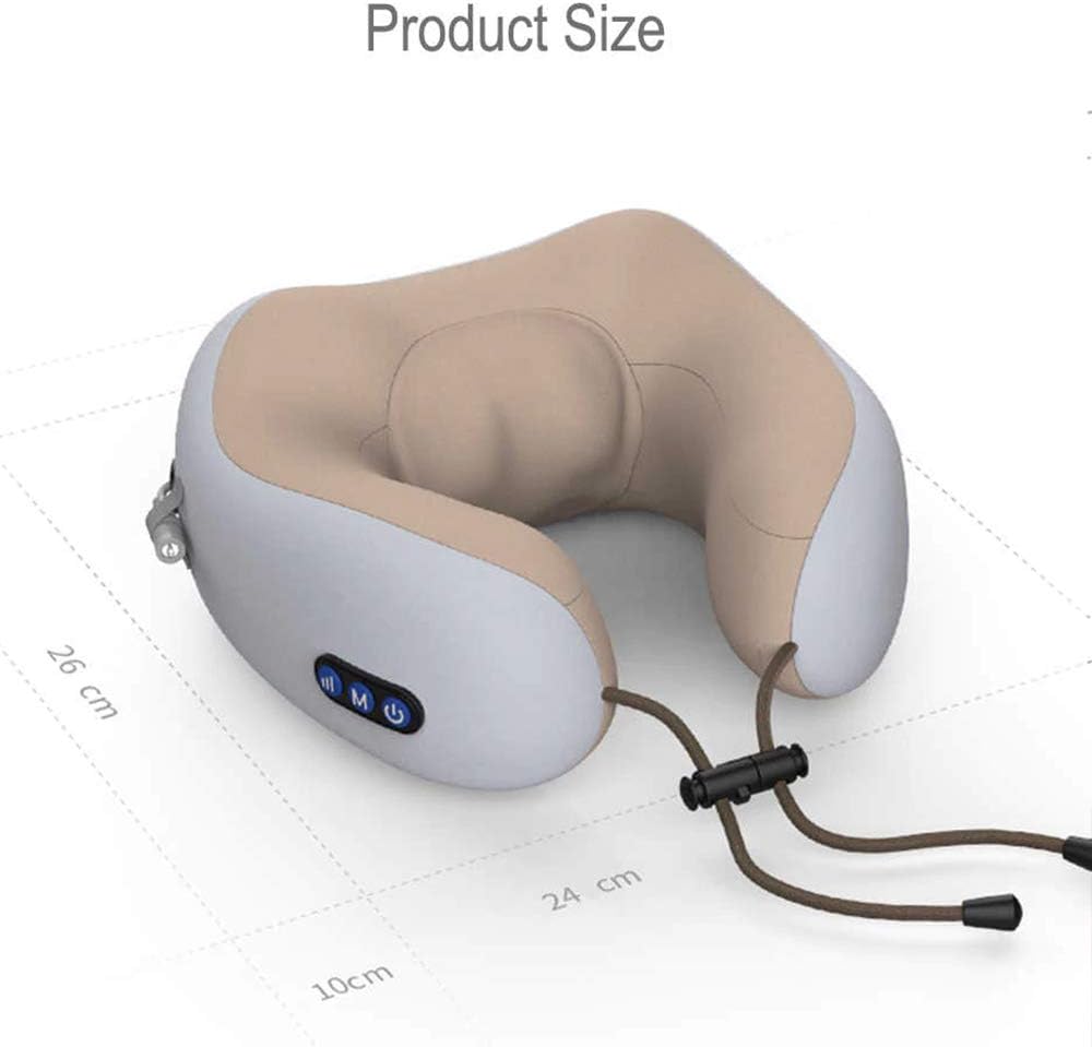 Portable Electric Neck Massager Soft Comfortable Breathable U-Shaped Foam Massage Neck Pillow