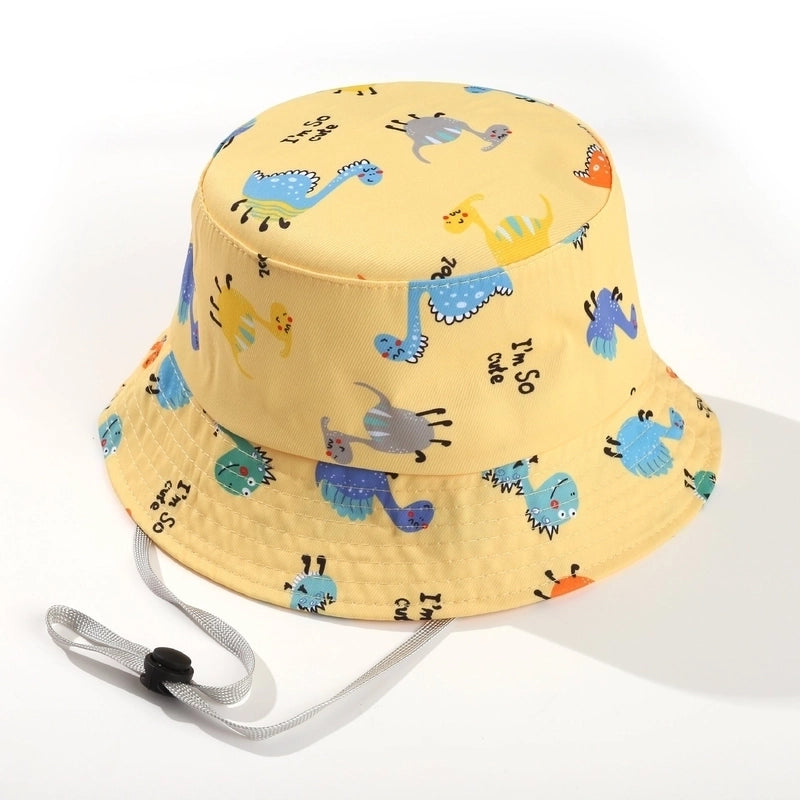Children Unisex Cartoon Style Cute Minimalist Cartoon Printing Bucket Hat