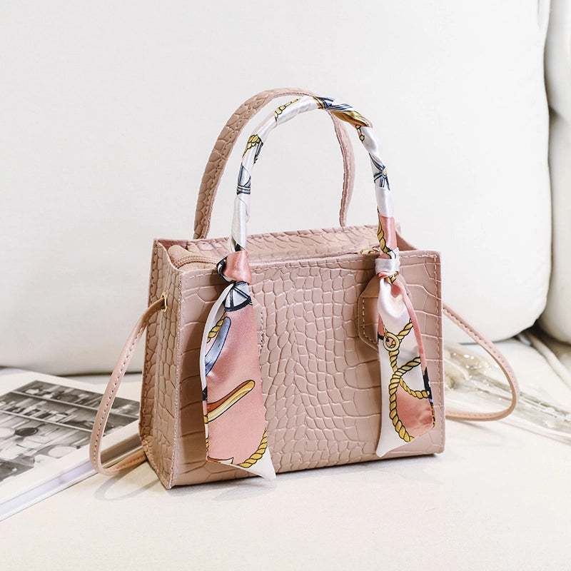 Women's Small Summer Pu Leather Elegant Vintage Style Square Bag