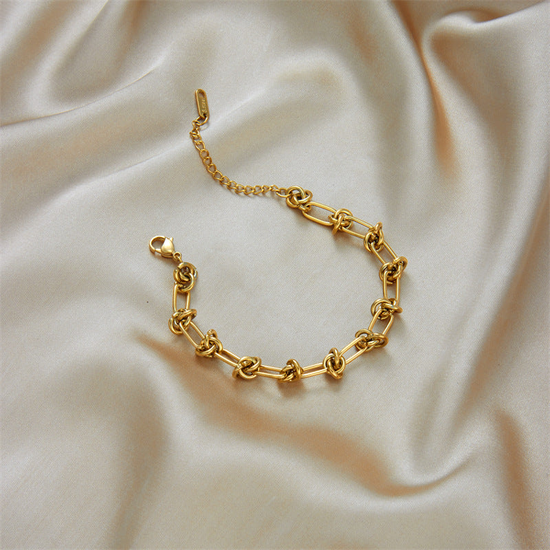 Unisex Chain Titanium Steel Electroplating Jewelry Sets