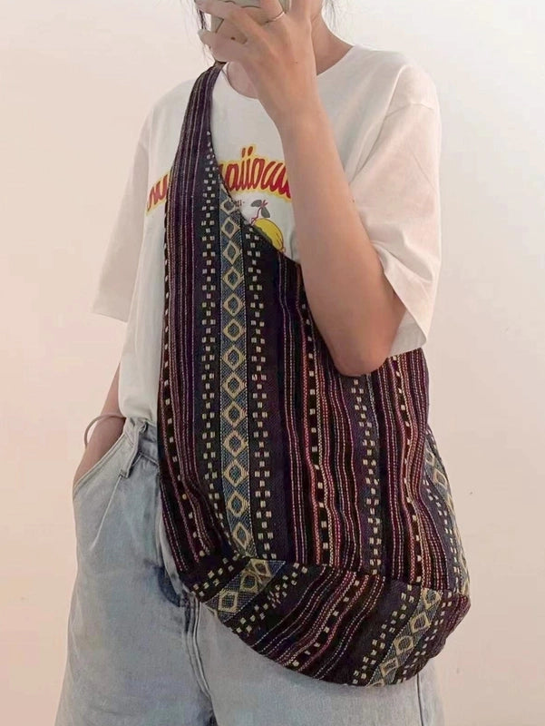 Women's Large Canvas Elegant Vacation Shoulder Bag Canvas Bag Tote Bag