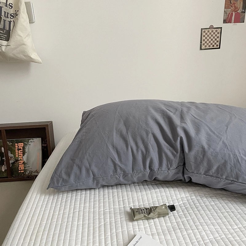 Casual Lattice Solid Color Cotton Pillow Cases Couch & Sofa Decor