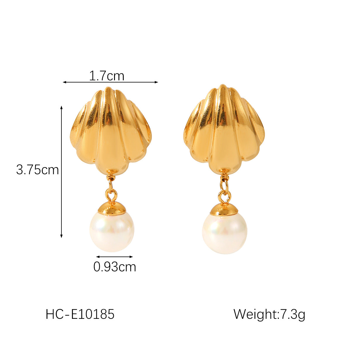 Customized Marine Titanium Steel Earrings Stainless Steel Crab Starfish Shell Earrings Earrings