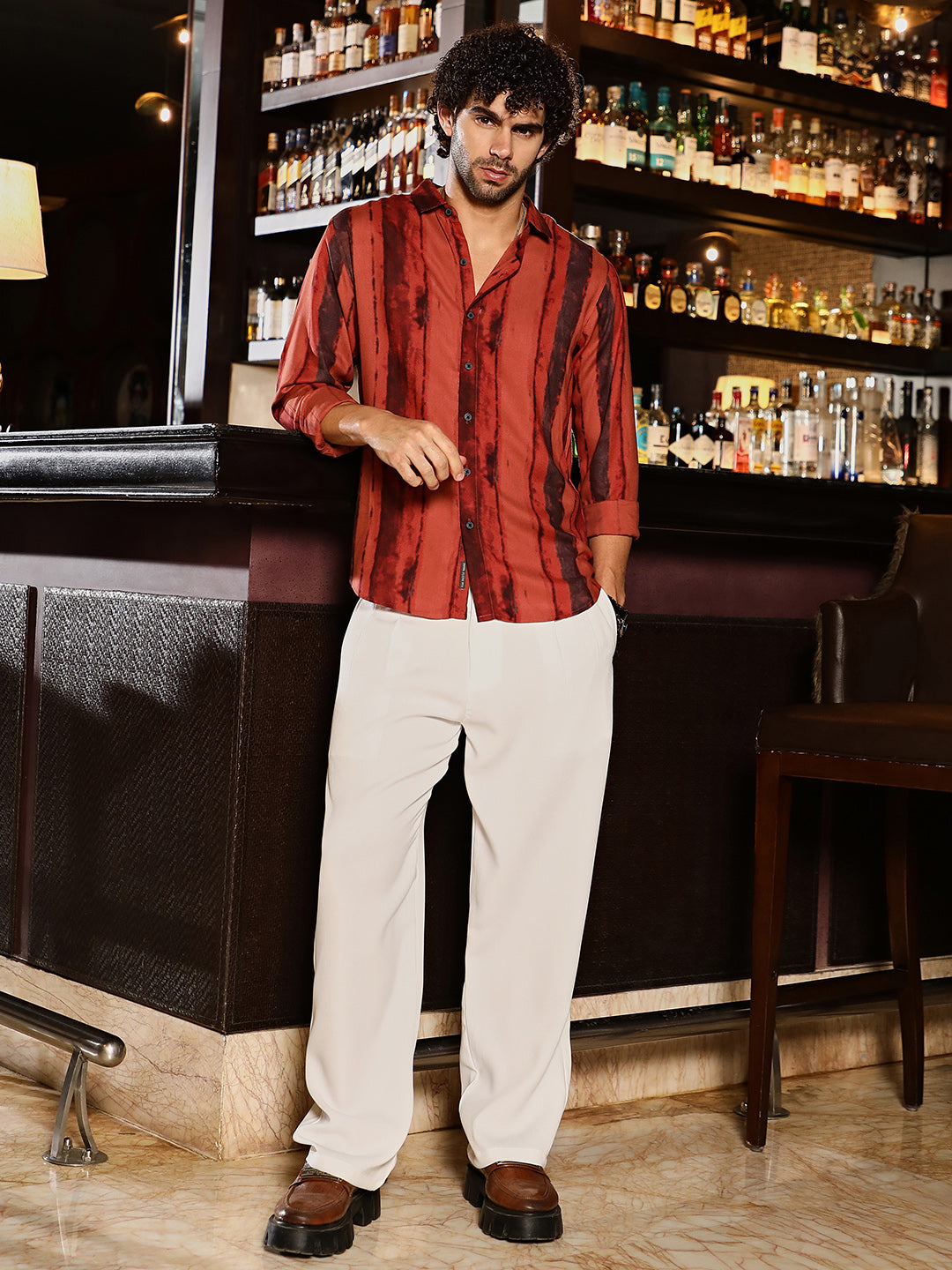 Dark-Tone Brushed Shirt